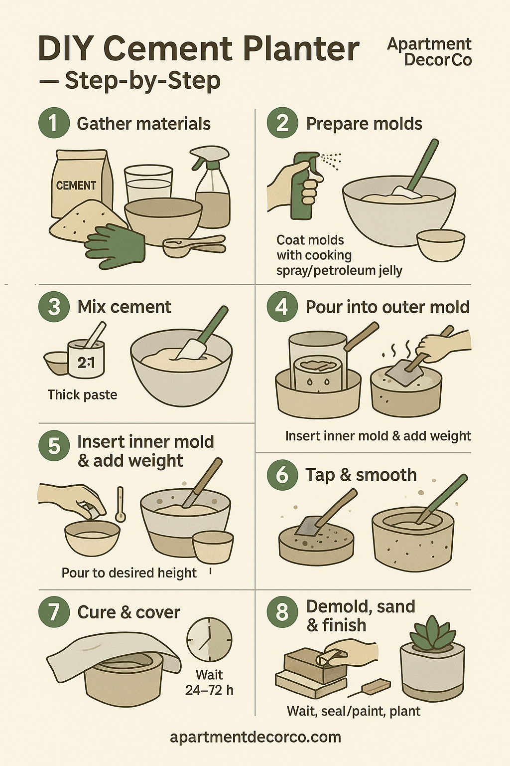 DIY Cement Planters at Home: Step-by-Step Guide for Stylish Indoor & Outdoor Decor 1 diy cement planters step by step