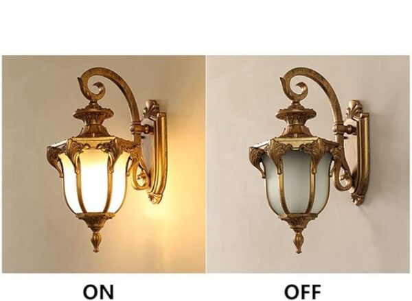 Kiyah Lights Antique Gold Wall Lamps – Cast Aluminium, B22 Holder, Pack of 4 - Image 2